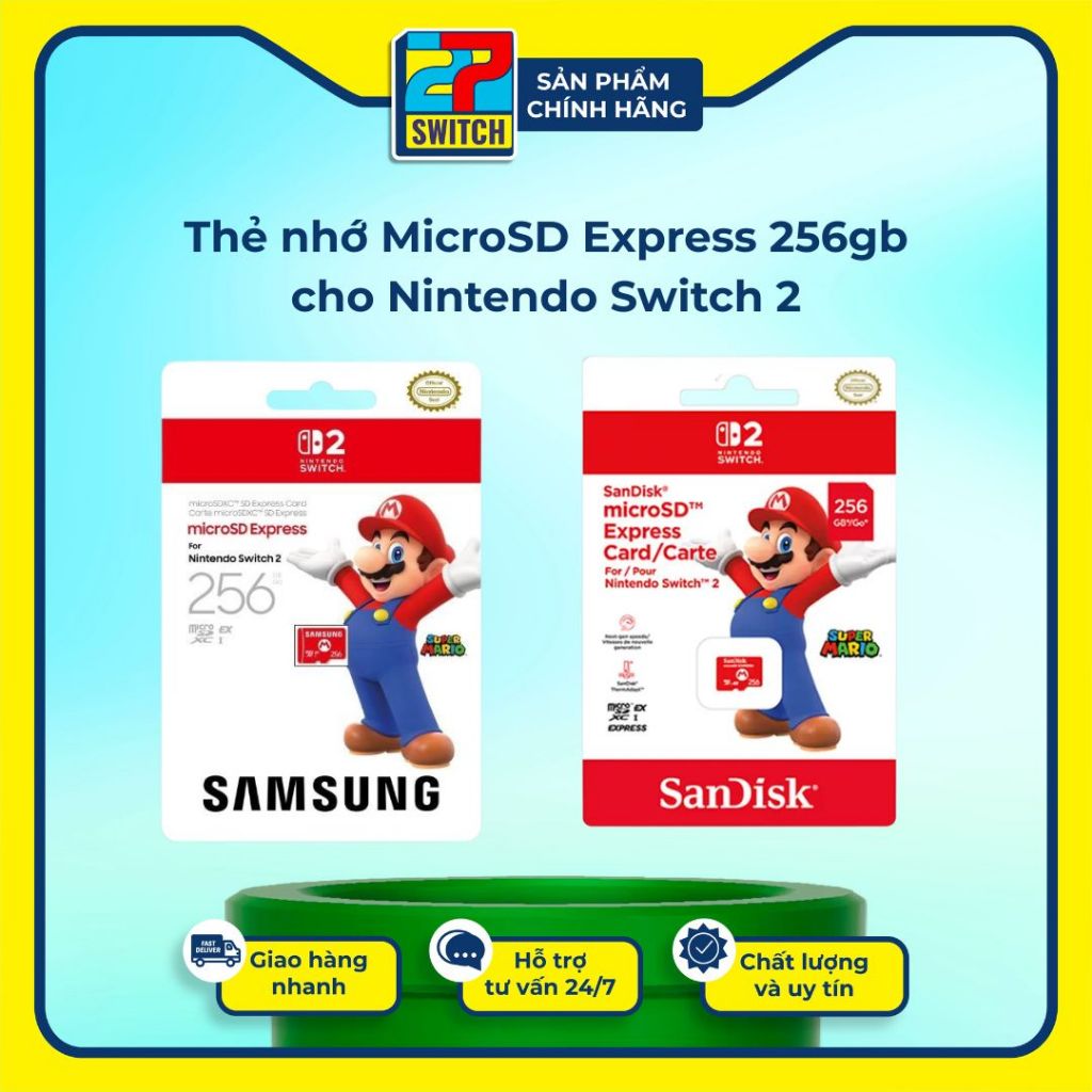 Thẻ nhớ MicroSD Express 256gb cho Nintendo Switch 2