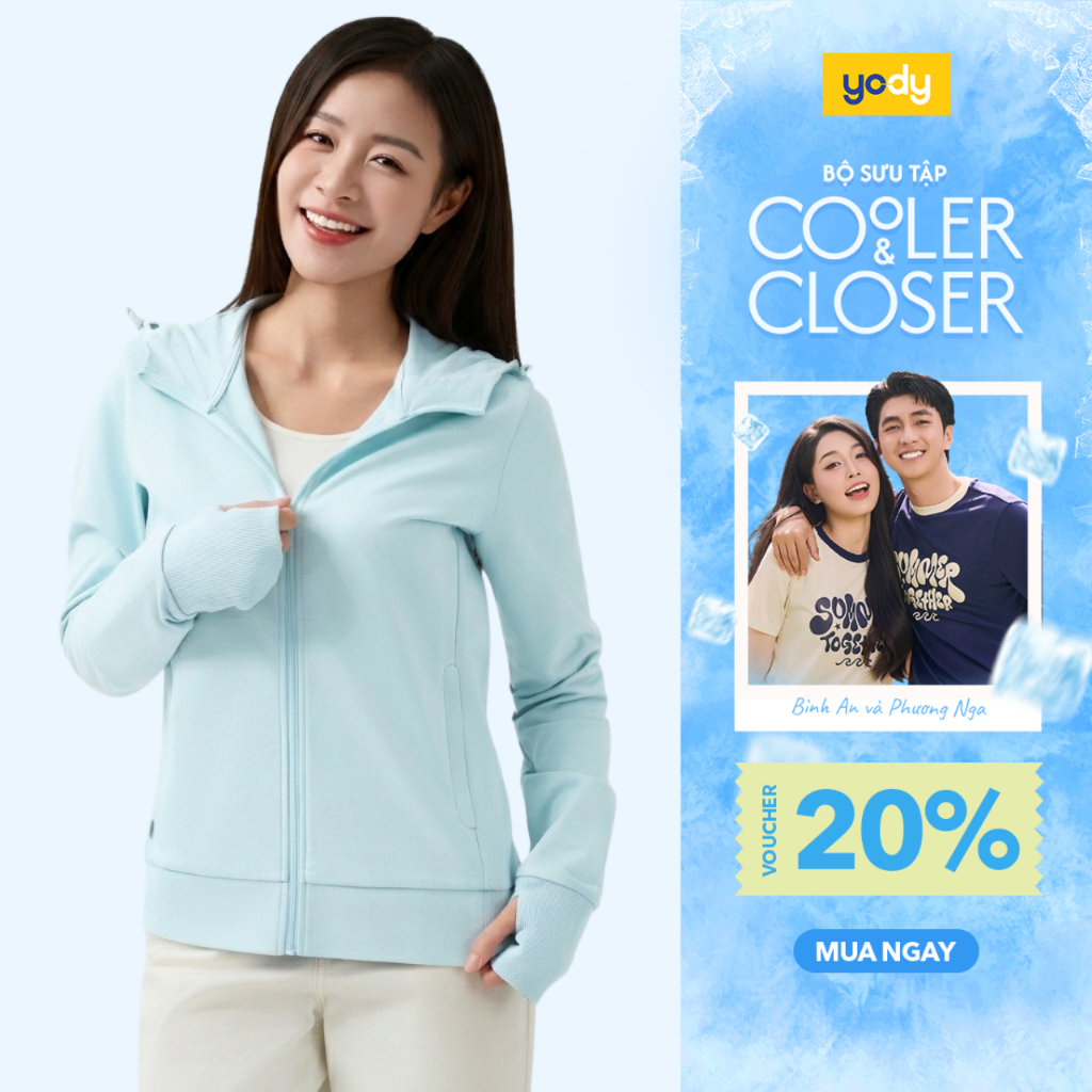 Áo chống nắng nữ YODY áo khoác nắng chống tia UV mềm mịn thoáng mát WCSJ26A002 | BigBuy360 - bigbuy360.vn