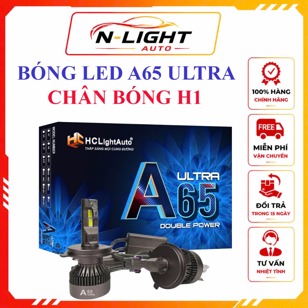 Bóng Đèn LED Pha A65 ULTRA Chân H1 Siêu Sáng