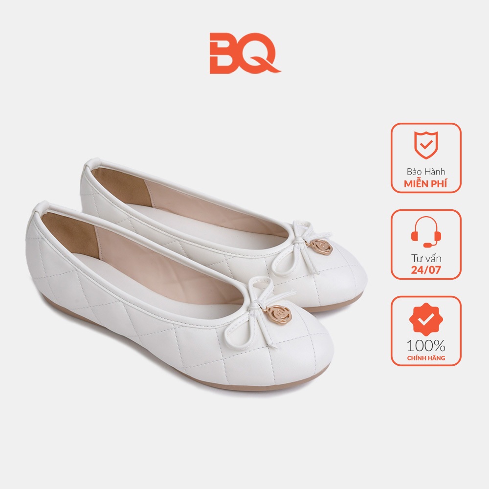 Giày búp bê nữ mũi tròn có nơ nữ tính xinh xắn BQ BB TP13958