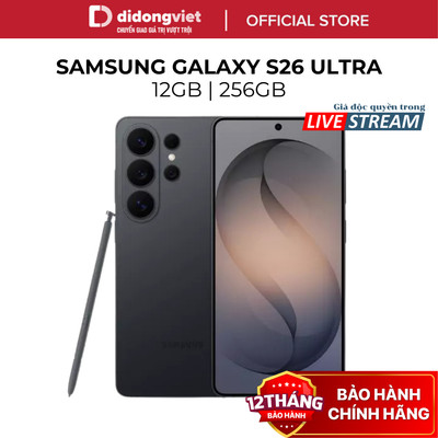 (KOL) Điện thoại Samsung Galaxy S26 Ultra, 12GB/256GB - Camera 200MP, Hiệu Năng Mạnh Mẽ - Hàng Chính Hãng