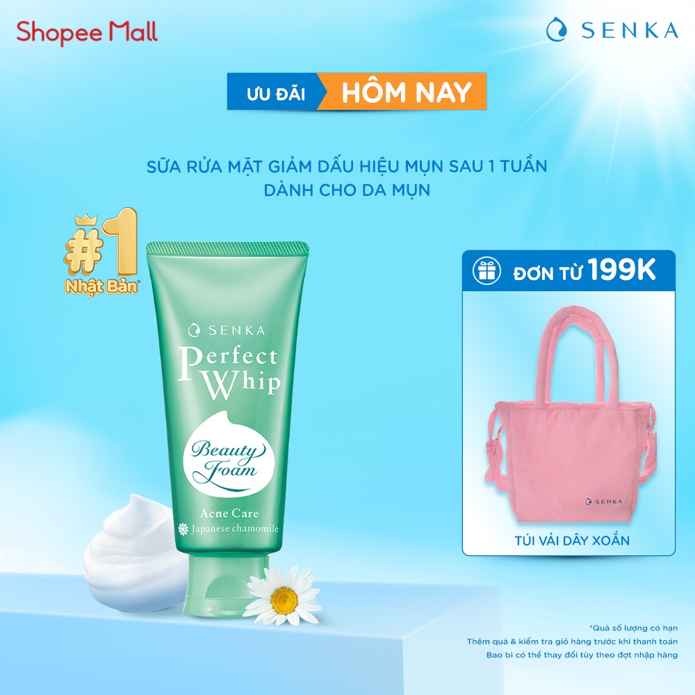 Sữa rửa mặt ngừa mụn SENKA PERFECT WHIP acne care 100g