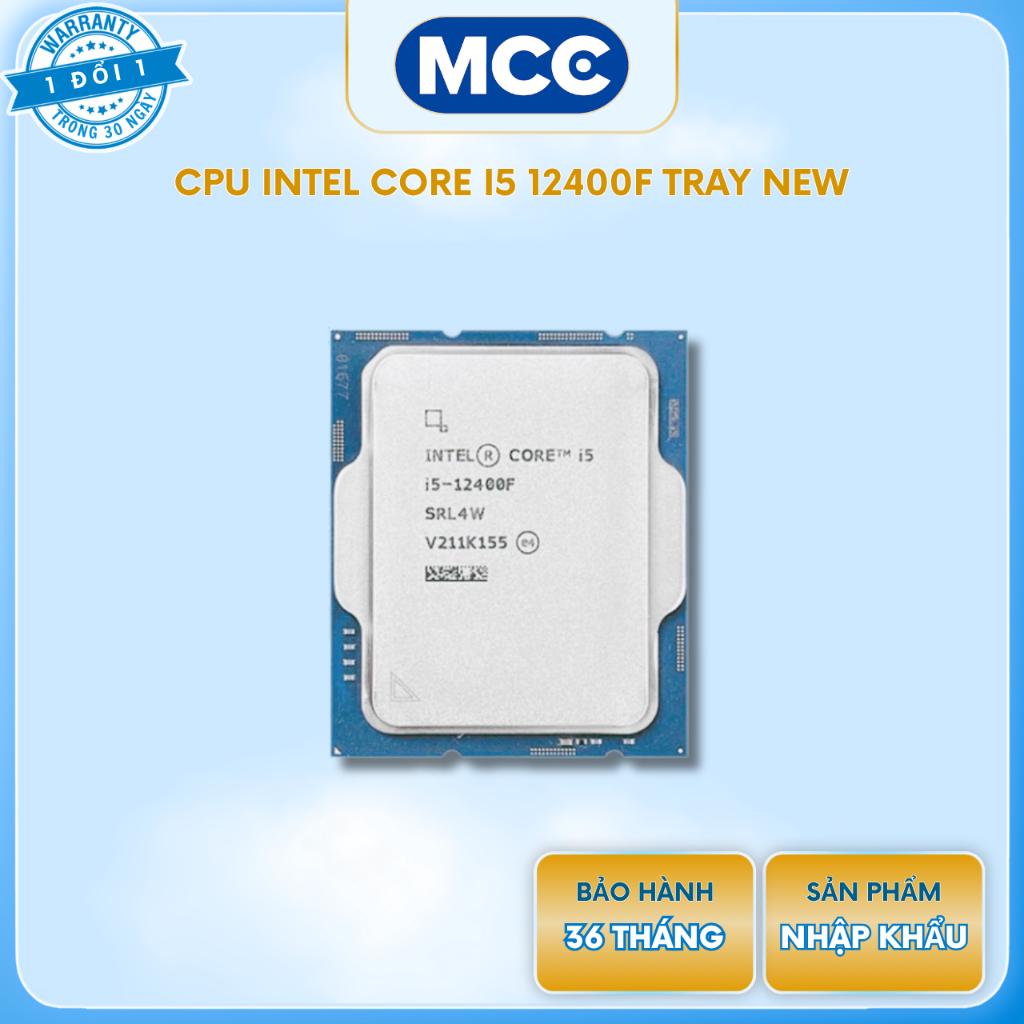 CPU Intel core i5 12400F Tray NEW ( Full VAT )