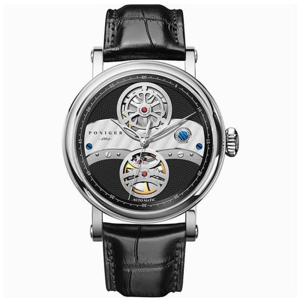 [Chính Hãng 100%] Đồng Hồ Nam Poniger P817-2 (817) (Máy Cơ)(Automatic) Kính Sapphiare Mặt Siz 41 mm 