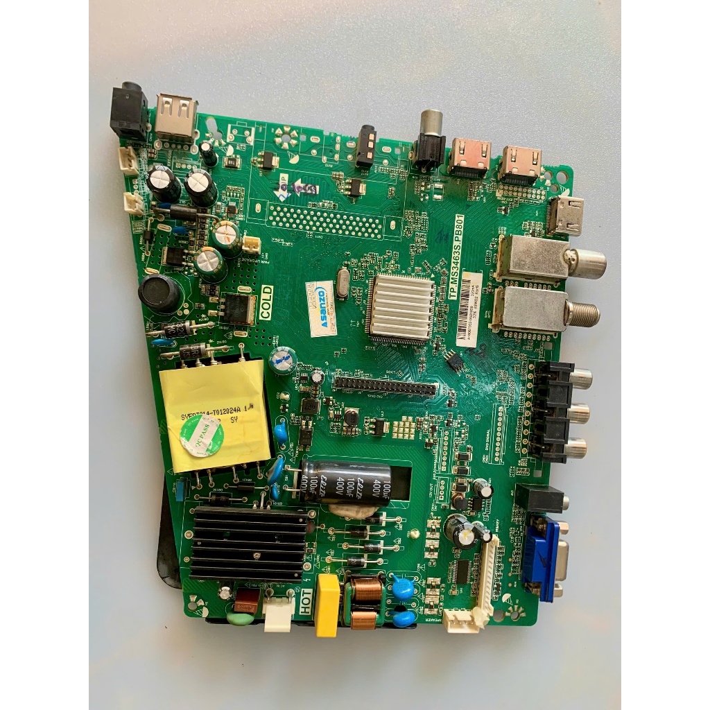 Bo main boar mạch linh kiện tivi tv Asanzo 32S500T2 32S500 nguồn, xử lý chung chính chủ khiển