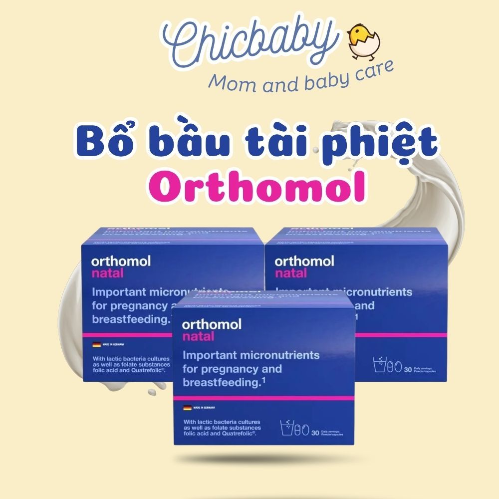 Vitamin bầu tổng hợp Orthomol Natal bổ sung sắt ,axitfolic ,canxi, lợi khuẩn