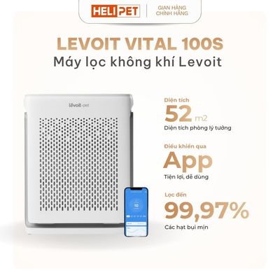 Máy Lọc Không Khí Levoit Vital 100S 57m2 - Thân Thiện Với Thú Cưng, Lọc Bụi Mịn, Khử Mùi