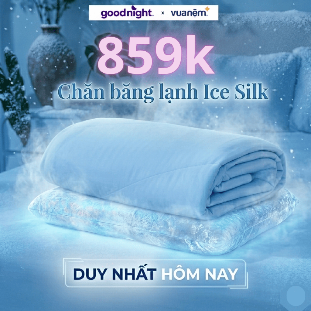 Chăn Điều Hòa Cao Cấp Amando Ice Silk 2mx2m2, Chăn Mùa Hè Mát Lạnh, Chăn Chần Bông, Mền Lạnh, Chăn L