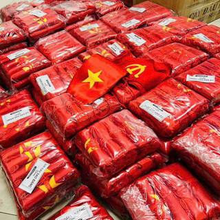 Cờ dây sao Đảng ,cờ đây in 2 mặt trang trí  ngày  lễ lớn  vải sattanh bóng  bền  đẹp