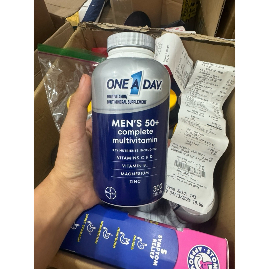 (Bill costco) Võ hộp One a day men 50+