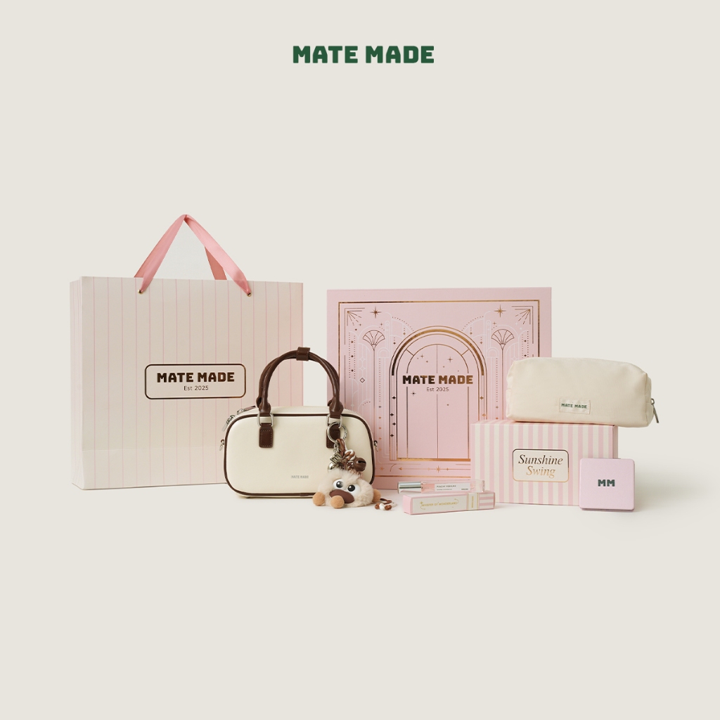 Set Quà Tặng MATE MADE Luna Magic Box, Túi Xách Tay Luna Kèm Charm, Nước Hoa, Hộp Quà Hồng (Tặng Bạn