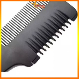 Lược Tỉa Tóc 2 Đầu Cho Nam Nữ - Lược Cắt Tóc Kèm Lưỡi Dao, Tỉa Tóc Mỏng Tại Nhà, Salon Chuyên Dụng