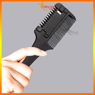 Lược Tỉa Tóc 2 Đầu Cho Nam Nữ - Lược Cắt Tóc Kèm Lưỡi Dao, Tỉa Tóc Mỏng Tại Nhà, Salon Chuyên Dụng