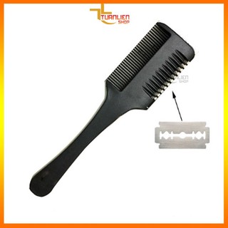 Lược Tỉa Tóc 2 Đầu Cho Nam Nữ - Lược Cắt Tóc Kèm Lưỡi Dao, Tỉa Tóc Mỏng Tại Nhà, Salon Chuyên Dụng