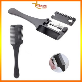 Lược Tỉa Tóc 2 Đầu Cho Nam Nữ - Lược Cắt Tóc Kèm Lưỡi Dao, Tỉa Tóc Mỏng Tại Nhà, Salon Chuyên Dụng