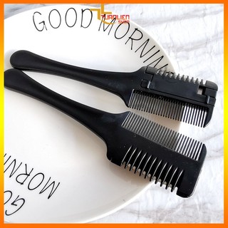 Lược Tỉa Tóc 2 Đầu Cho Nam Nữ - Lược Cắt Tóc Kèm Lưỡi Dao, Tỉa Tóc Mỏng Tại Nhà, Salon Chuyên Dụng