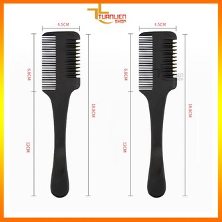 Lược Tỉa Tóc 2 Đầu Cho Nam Nữ - Lược Cắt Tóc Kèm Lưỡi Dao, Tỉa Tóc Mỏng Tại Nhà, Salon Chuyên Dụng
