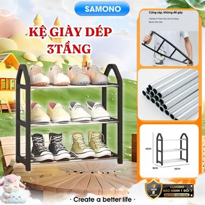 Kệ Để Giày Dép 3 tầng Samono BFS3504 Thiết Kế Gọn Nhẹ Chắc Chắn Không Rung Lắc Dễ Dàng Lắp Ráp