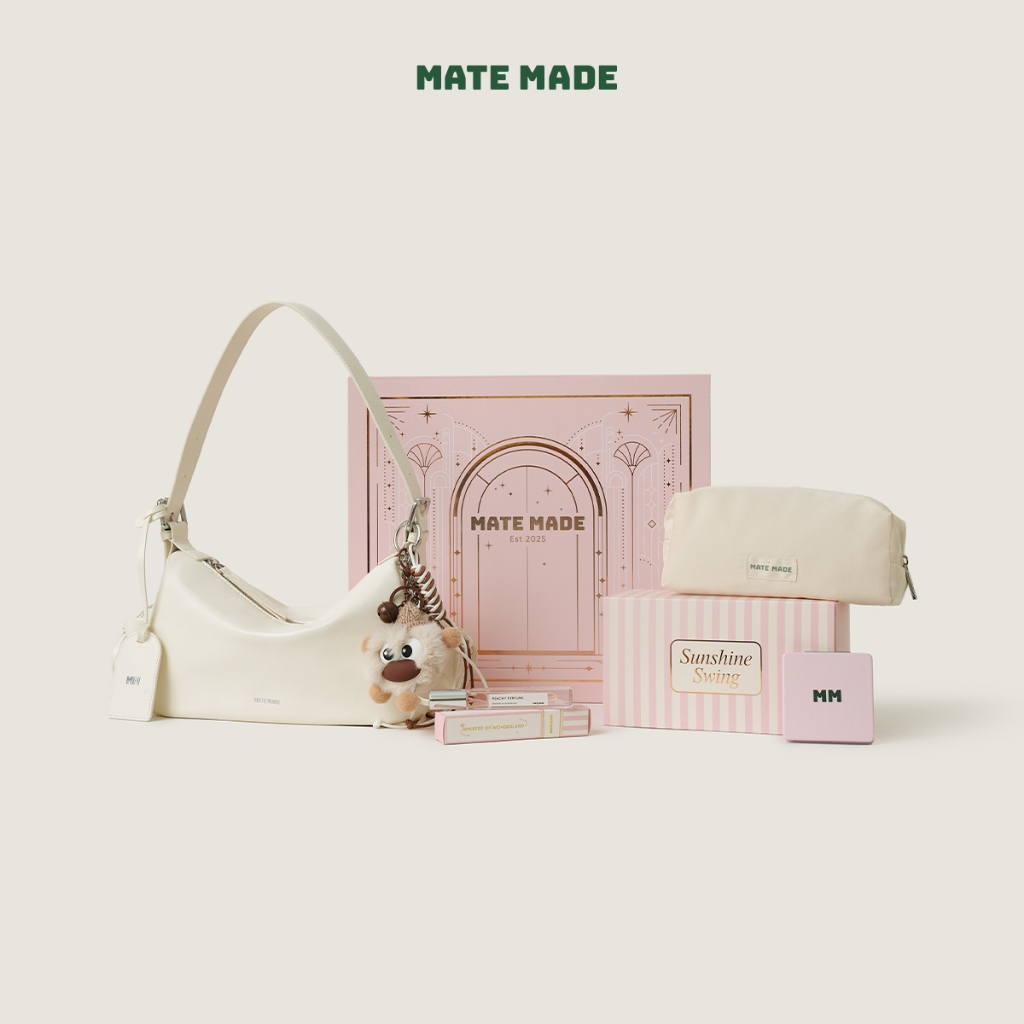 Set Quà Tặng MATE MADE Cloudy Wonder Box, Túi Đeo Vai Cloudy Kèm Charm, Nước Hoa, Hộp Quà Hồng (Tặng
