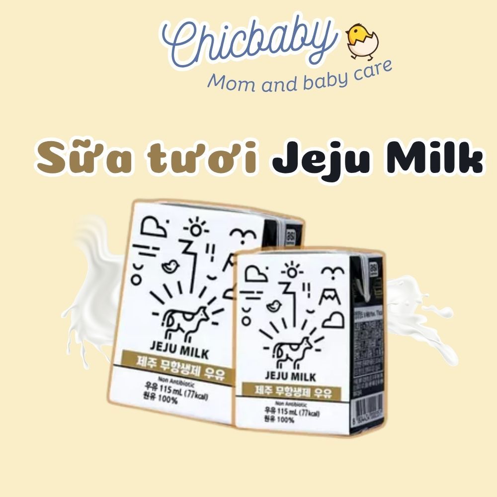 [Date mới] Sữa tươi không kháng sinh Jeju Milk - dành cho bé từ 1y