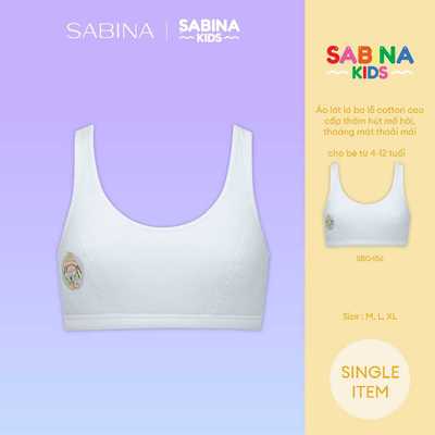 Áo Lót Không Mút Màu Trắng Cho Trẻ Mẫu Giáo Hoặc Tiểu Học Sabinie By Sabina SBG456