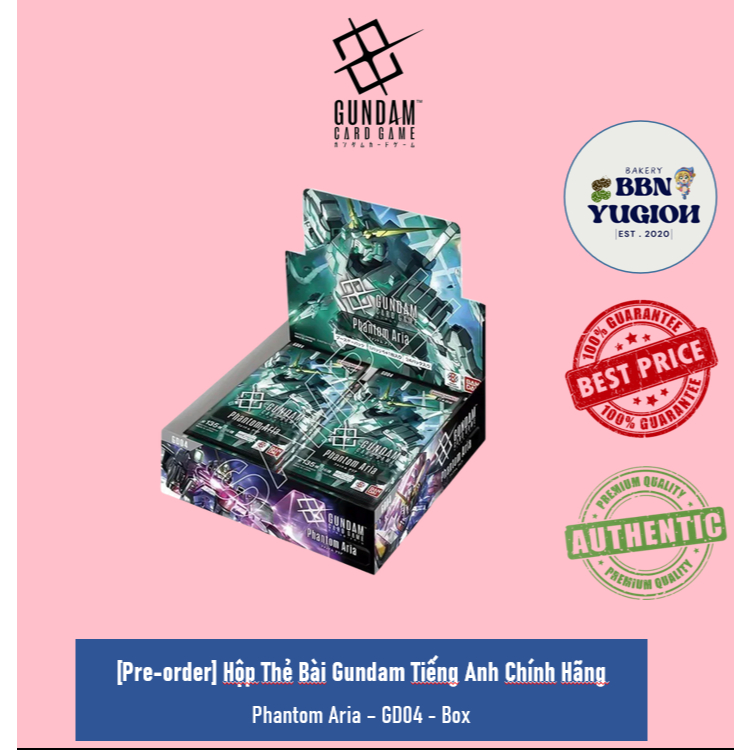 [Pre-order] Hộp Thẻ Bài Gundam Tiếng Anh Chính Hãng: Phantom Aria - GD04 - Box