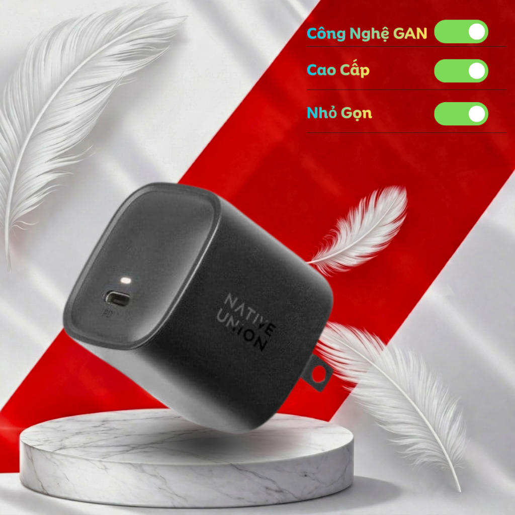 Củ Sạc Native Union UNIVERSAL GAN CHARGER 30W - Siêu Bền, Chống Quá Dòng,