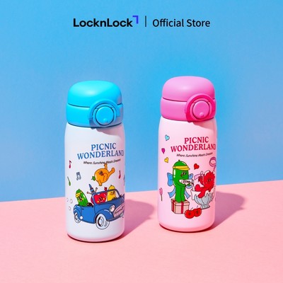 Bình giữ nhiệt LocknLock cho bé Balloon Friends School Fit Tumbler LHC3384 inox STS316L dung tích 380ml - 2 Màu