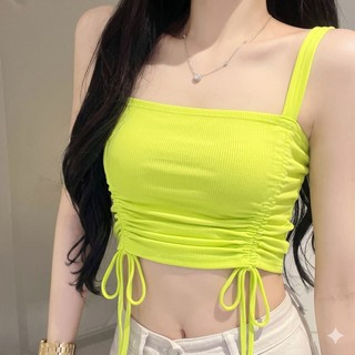 Áo Croptop 2 Dây Nữ Rút Dây Ôm Body Quyến Rũ Cá Tính