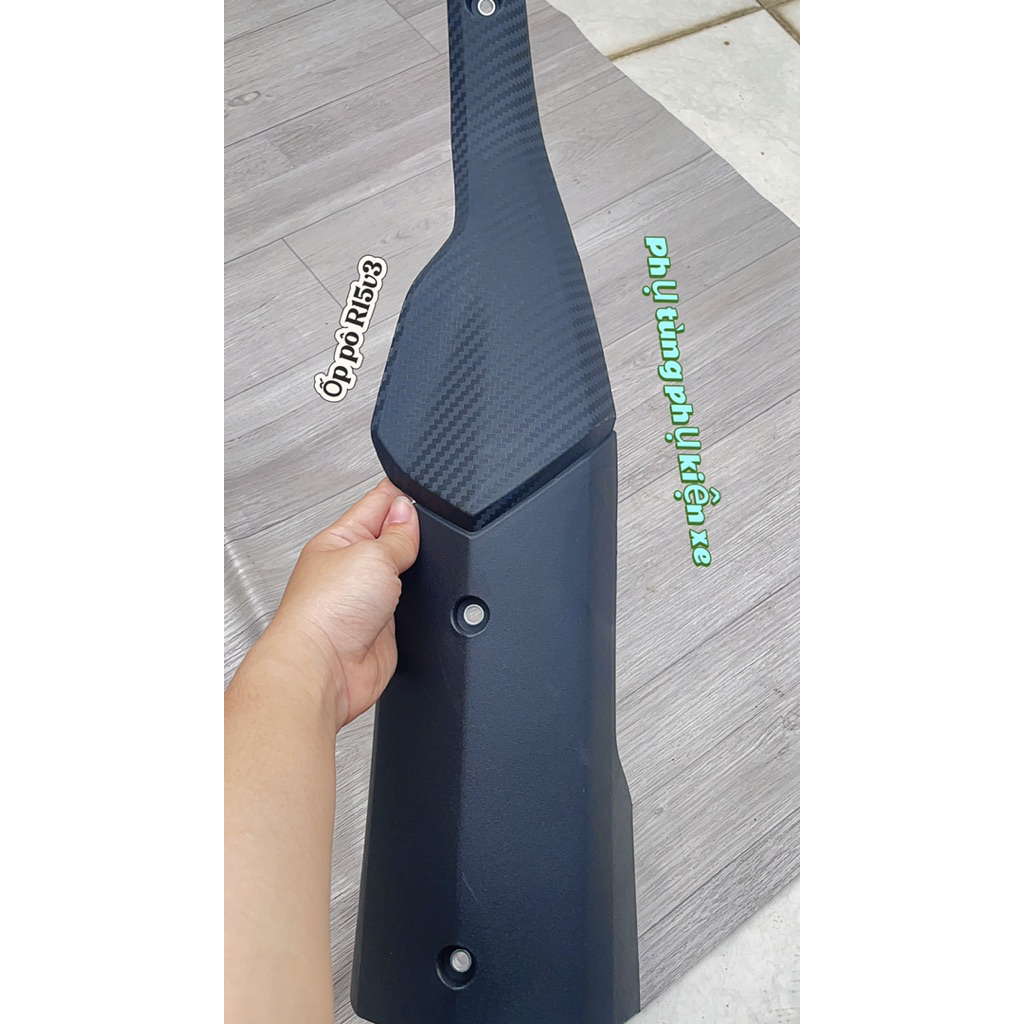 BỘ CHE PÔ YAMAHA~R15V3 ( ĐEN NHÁM CARO - CHỤP ĐÍCH ĐEN, BẠC)