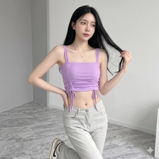 Áo Croptop 2 Dây Nữ Rút Dây Ôm Body Quyến Rũ Cá Tính