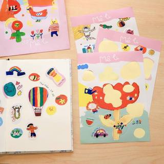 Set 3 tờ sticker cute Tòhe nhãn dán nhiều chủ đề, miếng dán sticker trang trí ngộ ngĩnh dễ thương