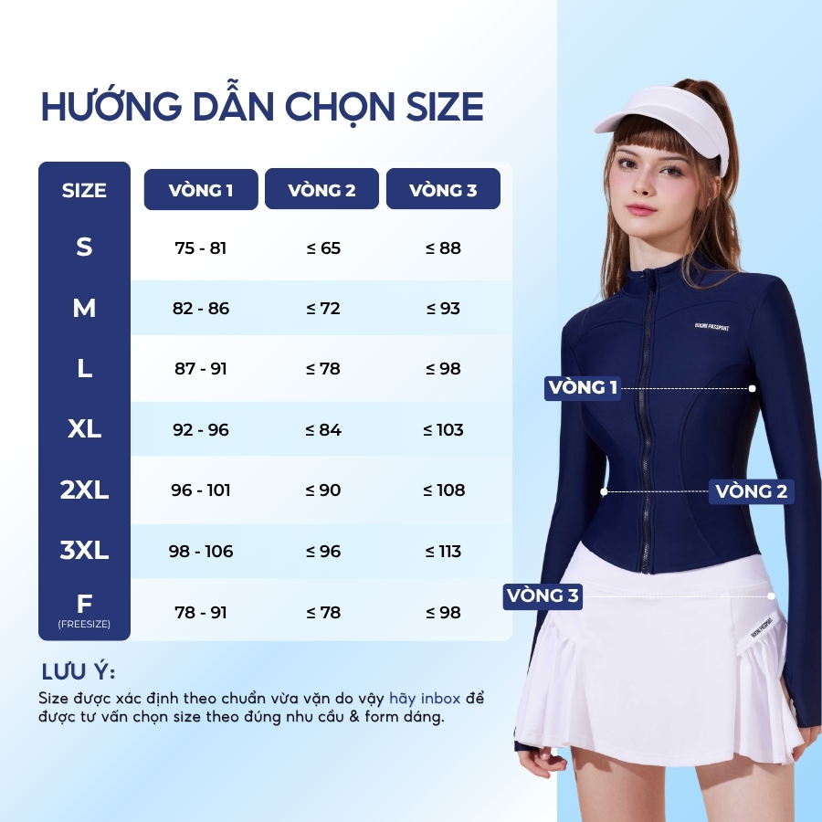 Áo bơi kín nữ tay dài có khoá chống UV đi bơi - Bikini Passport - BS525_NV | BigBuy360 - bigbuy360.vn