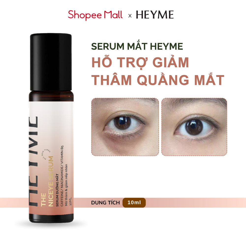 Serum giảm thâm quầng mắt HEYME - Chiết xuất hoa hồng dưỡng thâm mắt 10ml - The niceye serum