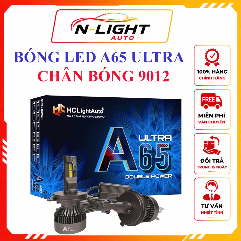 Bóng Đèn LED Pha A65 ULTRA Chân 9012 Siêu Sáng