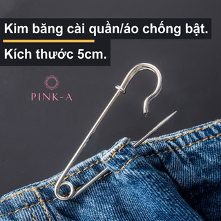 *(Set 3 cái) Cài áo kim băng màu đồng và cài áo kim băng inox gắn hoa/phụ kiện