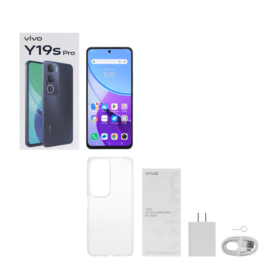 Điện thoại vivo Y19s Pro 8GB + 128GB | Màn Hình 6.68" | Pin 6000mAh | Kháng Nước và Chống Bụi IP64 | BigBuy360 - bigbuy360.vn