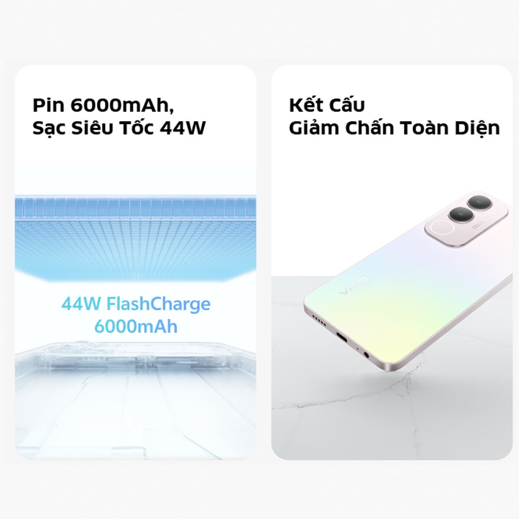 Điện thoại vivo Y19s Pro 8GB + 128GB | Màn Hình 6.68" | Pin 6000mAh | Kháng Nước và Chống Bụi IP64 | BigBuy360 - bigbuy360.vn