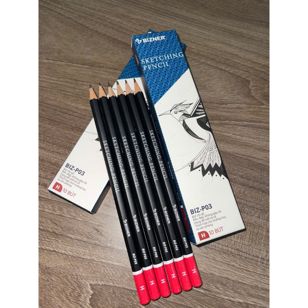 Bút chì gỗ BIZ-P03 hộp 10