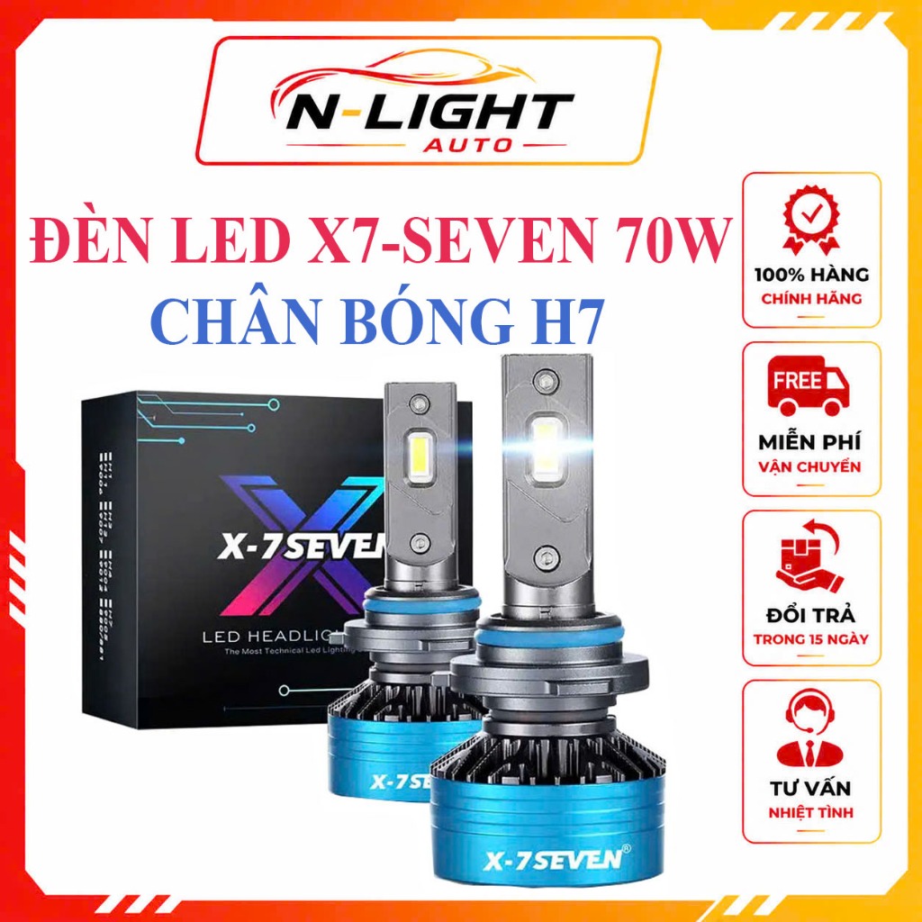 Đèn Led X7Seven Chân H7 70w X-Apollo Siêu Sáng