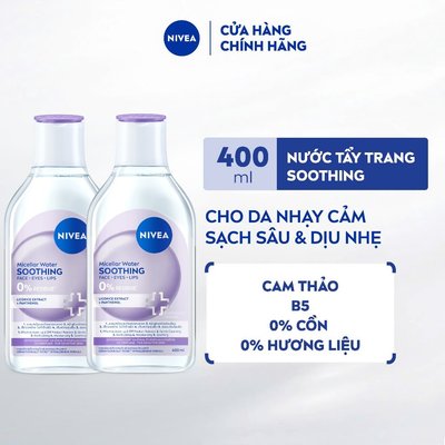 Combo 2 Nước Tẩy Trang NIVEA Sạch Sâu Ngừa Mụn| Dưỡng Sáng| Dịu Nhẹ (400 mlx2) - 98722x2/89259x2/99403x2