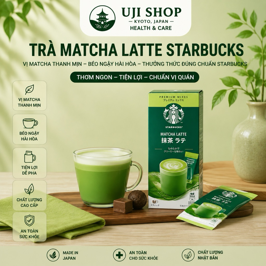 Starbucks Caffe Matcha Latte Hộp 4 Gói Nhật Bản
