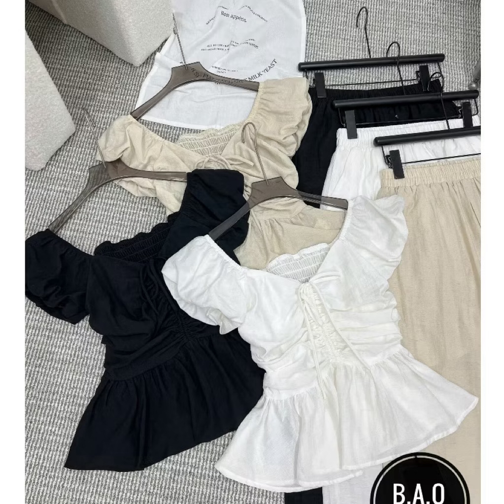 Bộ đũi rút dây, set bộ đũi áo canh tiên chạy chun sau mặc 2 kiểu mix quần xuông bigsize | BigBuy360 - bigbuy360.vn