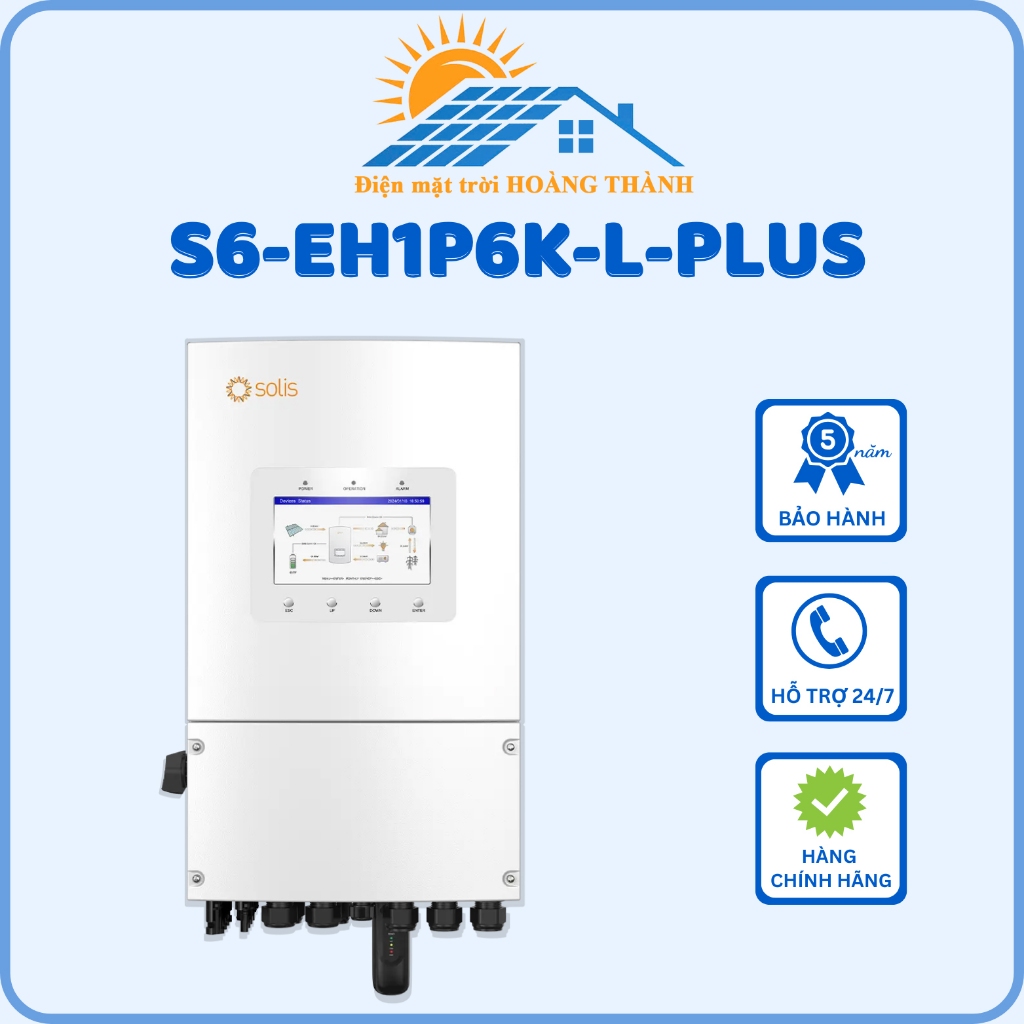 Inverter Solis 6kW Hybrid 1 pha | Chính hãng bảo hành 05 năm