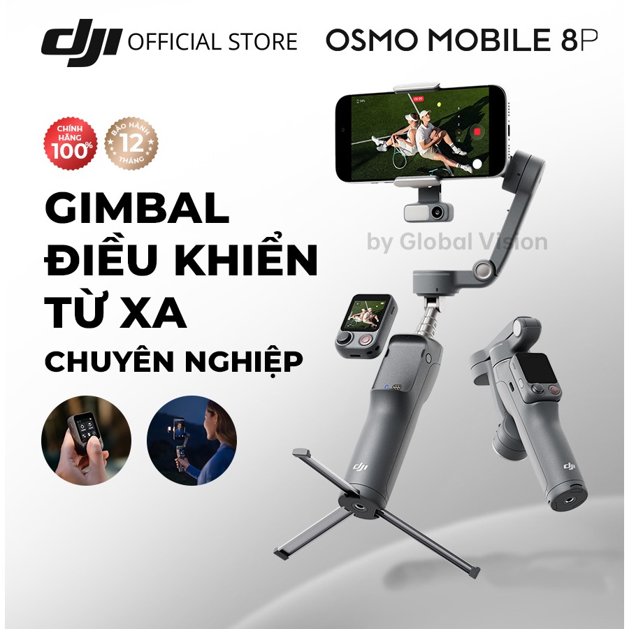 Gimbal chống rung điện thoại DJI Osmo Mobile 8P điều khiển từ xa chuyên nghiệp (DJI OM 8P) | BigBuy360 - bigbuy360.vn