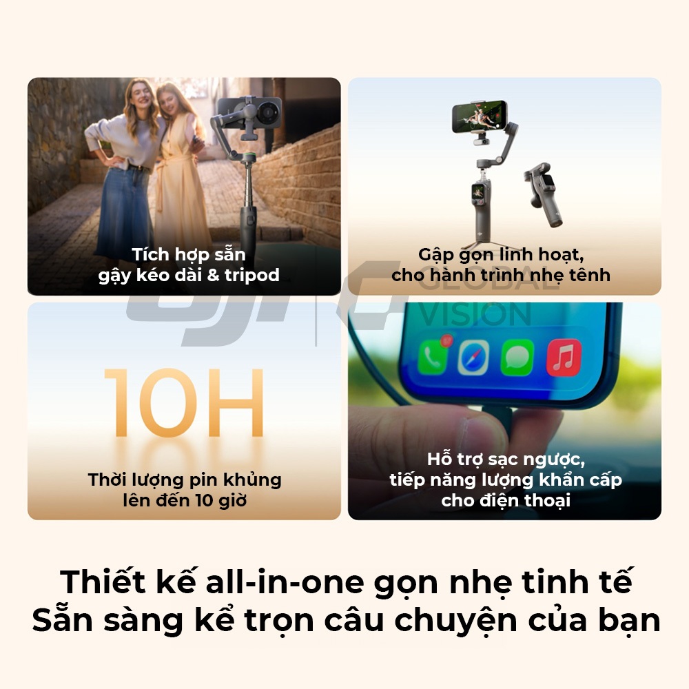 Gimbal chống rung điện thoại DJI Osmo Mobile 8P điều khiển từ xa chuyên nghiệp (DJI OM 8P) | BigBuy360 - bigbuy360.vn