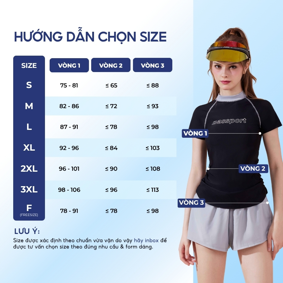 Set đồ bơi nữ BIKINI PASSPORT kiểu áo tay ngắn và quần short 2 lớp thể tháo, kín đáo, chống nắng - Đen Xám - BS1045_BL | BigBuy360 - bigbuy360.vn