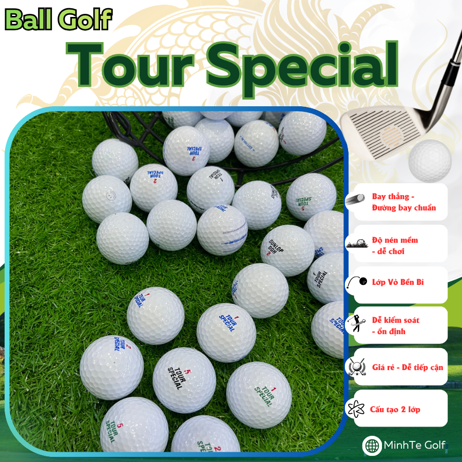 Bóng Golf Tour Special Lướt 99% - Dễ đánh - Bay ổn định - Giá Rẻ - Mailinhgolf