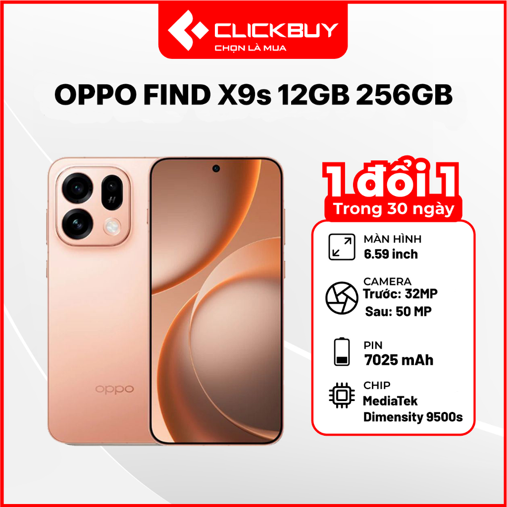 Điện Thoại Oppo Find X9s 12GB/256GB Chính Hãng Dimensity 9500s Pin 7025mAh | BigBuy360 - bigbuy360.vn