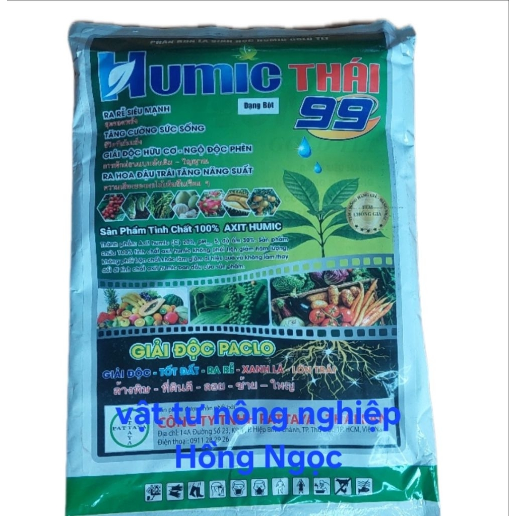 Humic Thái 99 gói 1kg ra rễ mạnh, rể cám ra nhiều, ra hoa đậu trái sai, tăng năng xuất cho cây trồng